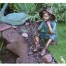 Boy on rock fishing