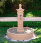 #1598b Aquitaine Pond Fountain w/ Rustic iron spouts