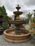 #1603 Montefalco Three Tier with Bottom 66” Pond Fountain and without pond